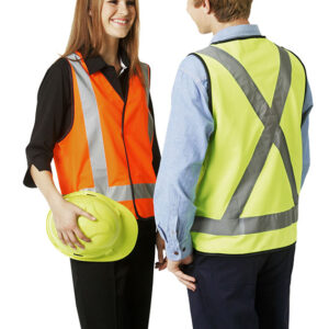 Hi-Vis D/N Safety Vest, X pattern reflective tape